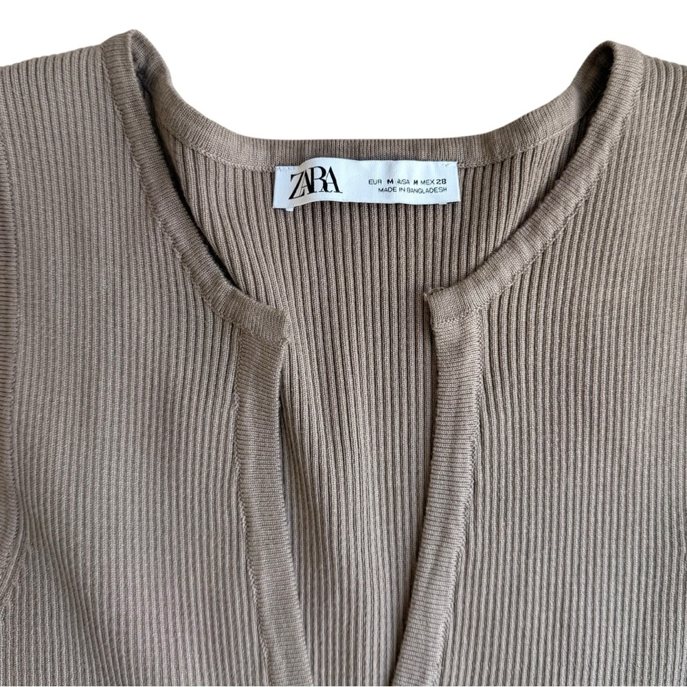 Zara Sleeveless Ribbed Top M - Picture 4 of 4